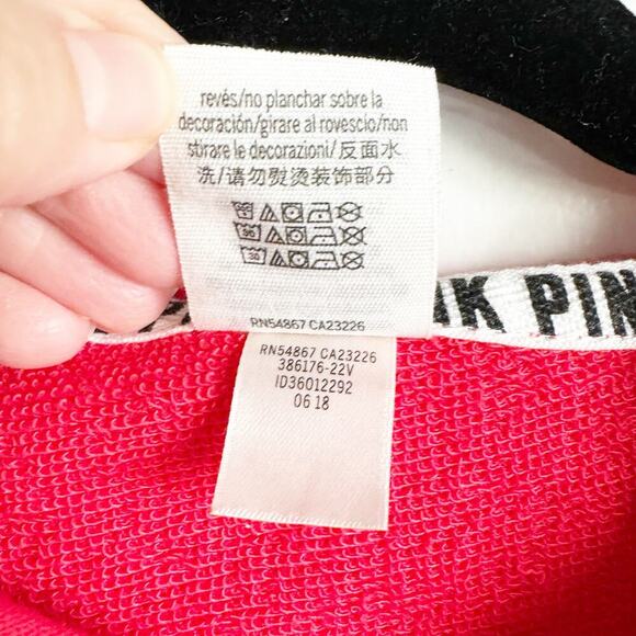 Victoria’s Secret PINK Rhinestone Bling Full Zip Hoodie Logo SPELLOUT Jacket XS - Picture 4 of 12